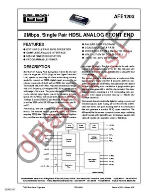 AFE1203E/1KG4 datasheet  